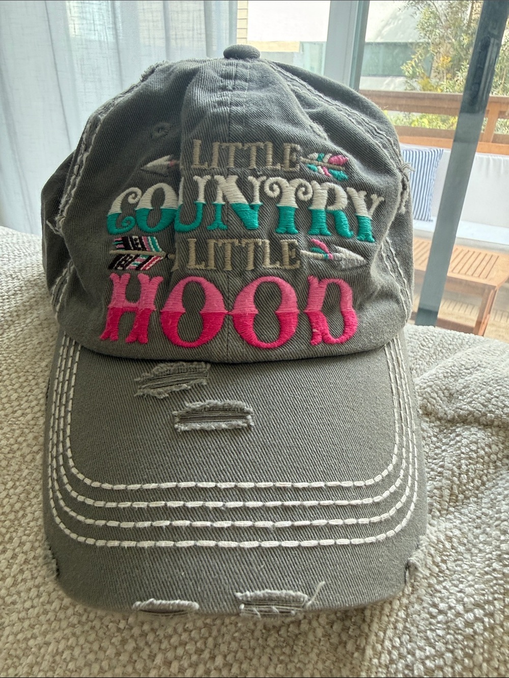 KBETHOS Baseball Cap with Teal and Pink Embroidery
